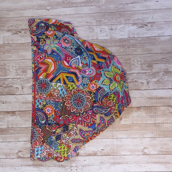 Bleu Rod Beattie Groovy Baby Printed Ruched Tummy-Control Bikini Bottoms - Picture 4 of 8